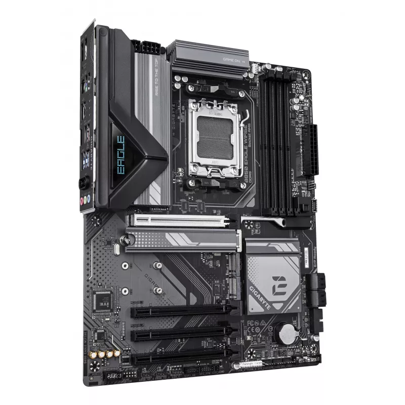 GIGABYTE B850 EAGLE WIFI6E emaplaat - AMD Ryzen 9000 seeria protsessoritele, 8+2+2 faasi digitaalne VRM, kuni 8200 MHz DDR5 (OC), 1xPCIe 5.0 + 2xPCIe 4.0 M.2, GbE LAN, WIFI 6E, USB 3.2 Gen 2