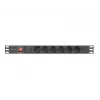 PDU Lanberg PDU-06F-0200-BK 6 vahelduvvoolu pistikupesa 1U Must