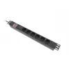 PDU Lanberg PDU-06F-0200-BK 6 vahelduvvoolu pistikupesa 1U Must