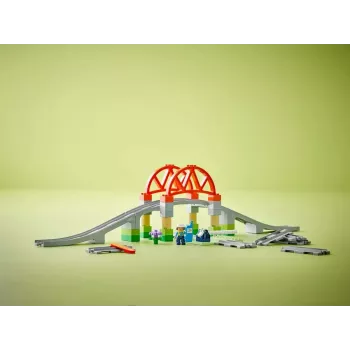 LEGO DUPLO Raudteesilla ja rööbaste laienduskomplekt 10426 – DUPLO raudteesild ja kurvilised rööpad väikelastele