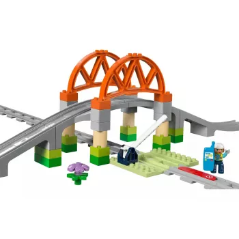 LEGO DUPLO Raudteesilla ja rööbaste laienduskomplekt 10426 – DUPLO raudteesild ja kurvilised rööpad väikelastele