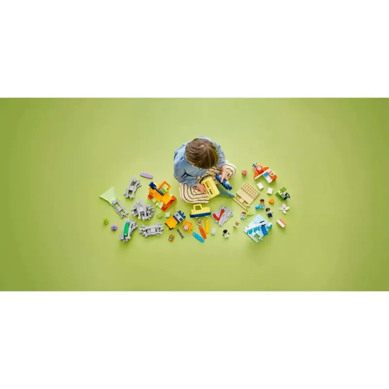 Mängurongikomplekt LEGO DUPLO 10428 Big Interactive Community Train — suur interaktiivne rong väikelastele