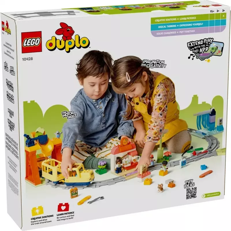 Mängurongikomplekt LEGO DUPLO 10428 Big Interactive Community Train — suur interaktiivne rong väikelastele