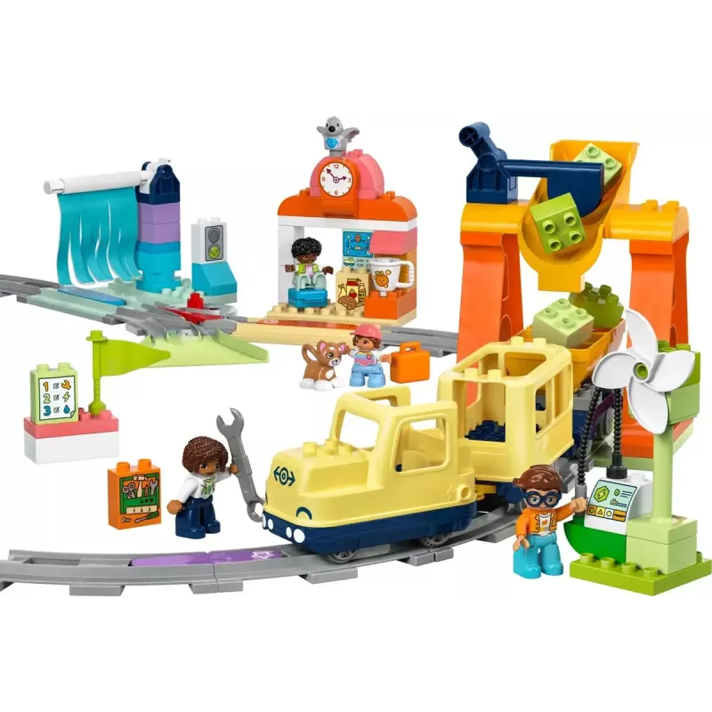 Mängurongikomplekt LEGO DUPLO 10428 Big Interactive Community Train — suur interaktiivne rong väikelastele