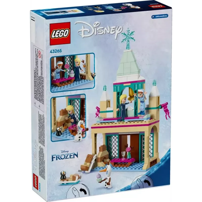 LEGO ehitusmänguasi Disney Princess Arendelle loss 43265 — 177 osa, 3 minifiguuri, vanusele 5+, väljapanekomplekt (250×60×40 mm)