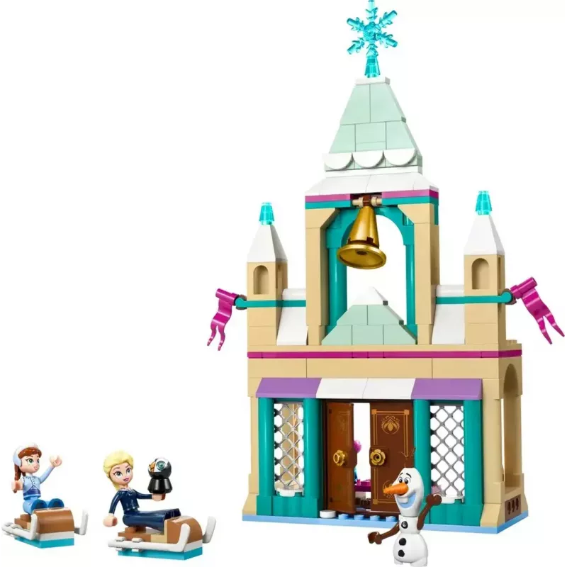LEGO ehitusmänguasi Disney Princess Arendelle loss 43265 — 177 osa, 3 minifiguuri, vanusele 5+, väljapanekomplekt (250×60×40 mm)