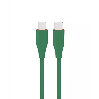 GEMBIRD USB USB-C Power Delivery (PD) 60W laadimis- ja andmeside silikoonkaabel, 1,5 m, keskööroheline