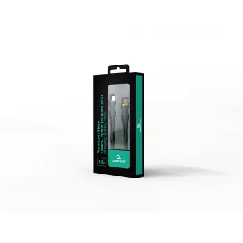 GEMBIRD USB USB-C Power Delivery (PD) 60W laadimis- ja andmeside silikoonkaabel, 1,5 m, keskööroheline