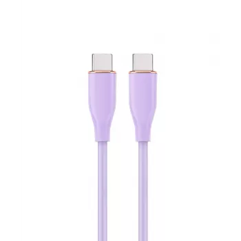GEMBIRD USB USB-C toiteedastus (PD) 60W laadimis- ja andmeedastuskaabel, silikoonist, 1,5 m, violetne