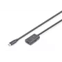 DIGITUS Active USB-C Extension kaabel - 5G USB 3.2 Gen1 USB-C - USB-C (M/F) - 5m