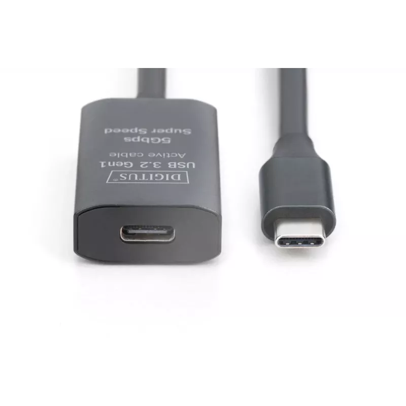 DIGITUS aktiivne USB-C pikenduskaabel - 5G USB 3.2 Gen1 USB-C - USB-C (M/F) - 10 m