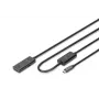 DIGITUS Active USB-C pikenduskaabel - 5G USB 3.2 Gen1 USB-C - USB-A (M/F) - 10 m