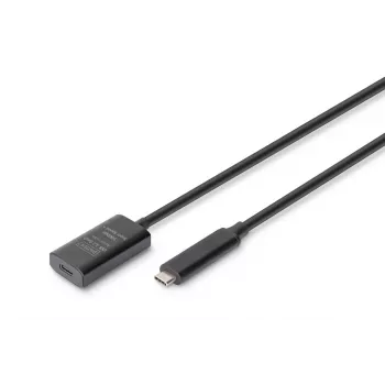 DIGITUS Active USB-C pikenduskaabel - 10G USB 3.2 Gen2 USB-C - USB-C (M/F) - 5m