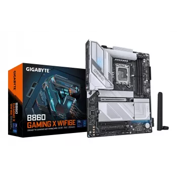 GIGABYTE B860 GAMING X WIFI6E emaplaat - Intel Core Ultra seeria protsessoritele, 12+1+2+1 faasi VRM, kuni 9066MHz DDR5, 1xPCIe 5.0 + 2xPCIe 4.0 M.2, 2.5GbE LAN, WIFI 6E, USB4