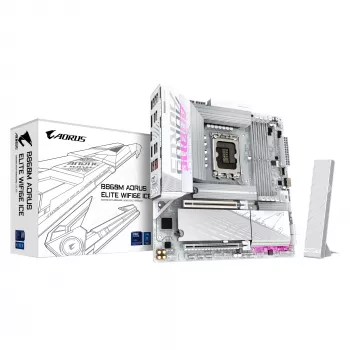 Emaplaat GIGABYTE B860M AORUS ELITE WF6E ICE, Intel Core Ultra, LGA 1851, Micro ATX