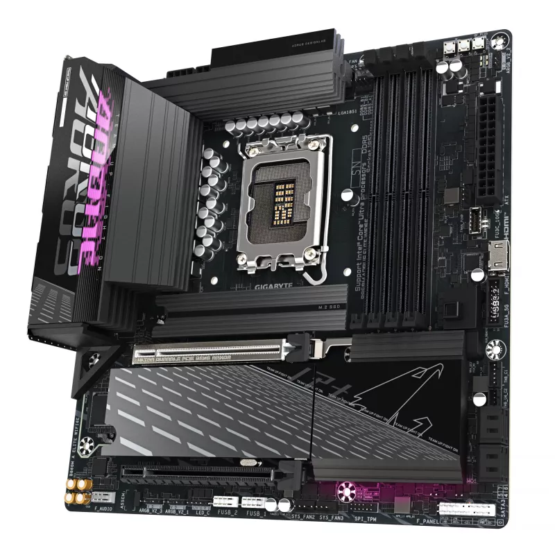 GIGABYTE B860M AORUS ELITE WIFI6E emaplaat – Intel Core Ultra seeria protsessoritele, 12+1+2+1 faasi VRM, kuni 9200 MHz DDR5, 1xPCIe 5.0 + 2xPCIe 4.0 M.2, 2.5GbE LAN, WIFI 6E, Thunderbolt