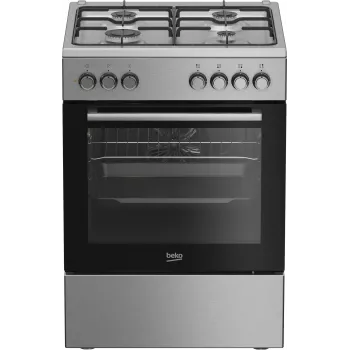 Beko FBE62130GXDN pliit Vabaltseisev pliit Elektriline Gaas Must