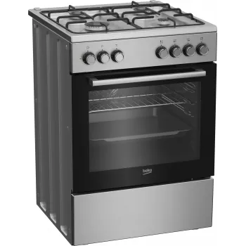 Beko FBE62130GXDN pliit Vabaltseisev pliit Elektriline Gaas Must
