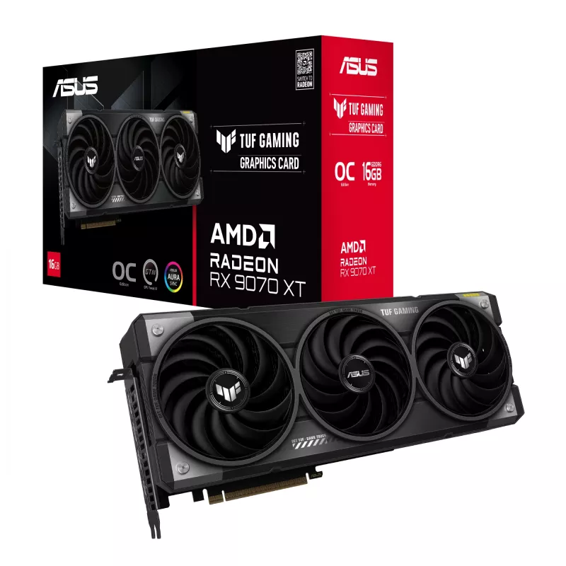 Graafikakaart ASUS Radeon RX 9070 XT, 16 GB GDDR6, PCIe 5.0, 256-bit, 3060 MHz boost
