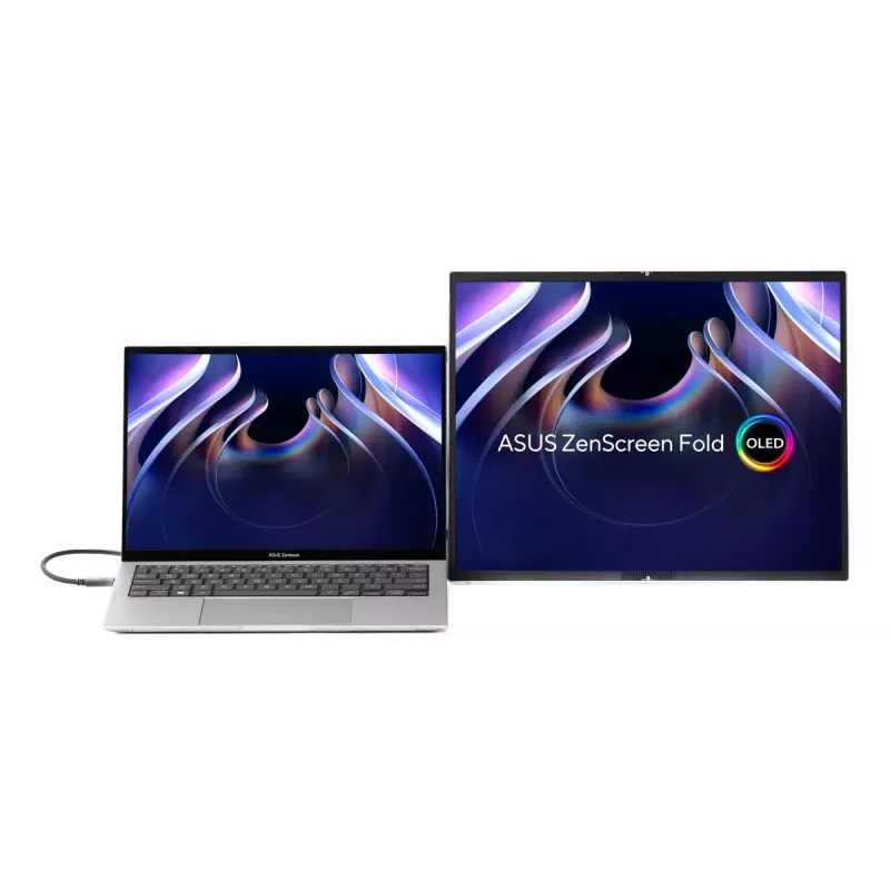 ASUS ZenScreen Fold OLED MQ17QH arvutimonitor 43,9 cm (17,3 tolli) 2560 x 1920 pikslit Quad HD Hõbedane