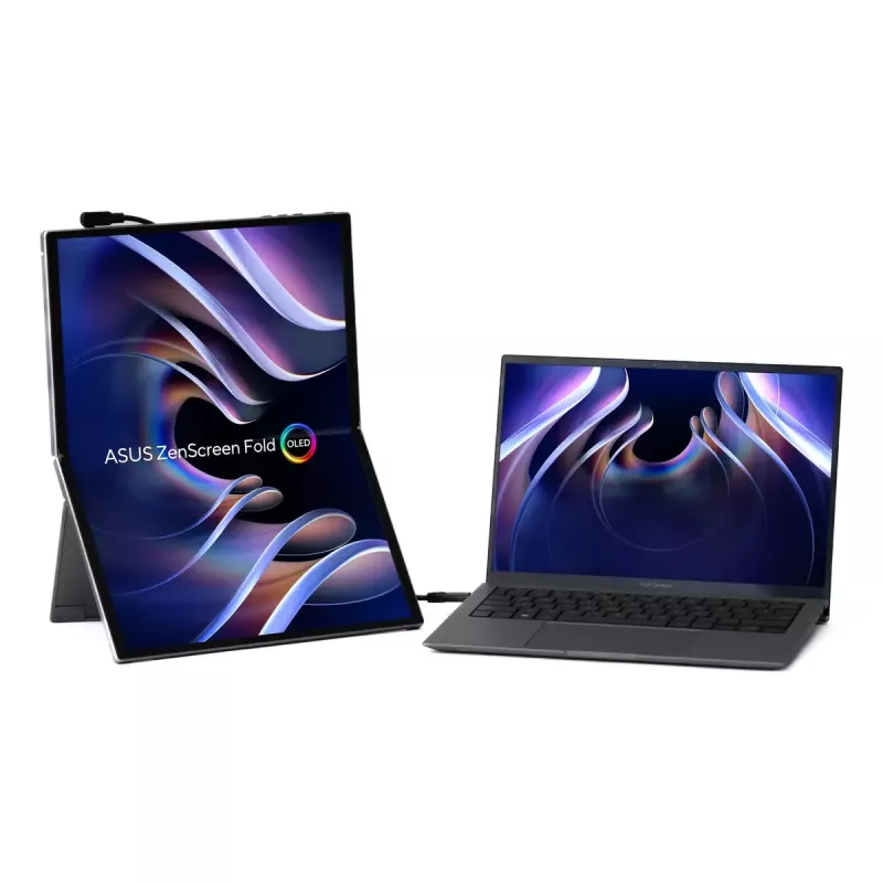 ASUS ZenScreen Fold OLED MQ17QH arvutimonitor 43,9 cm (17,3 tolli) 2560 x 1920 pikslit Quad HD Hõbedane