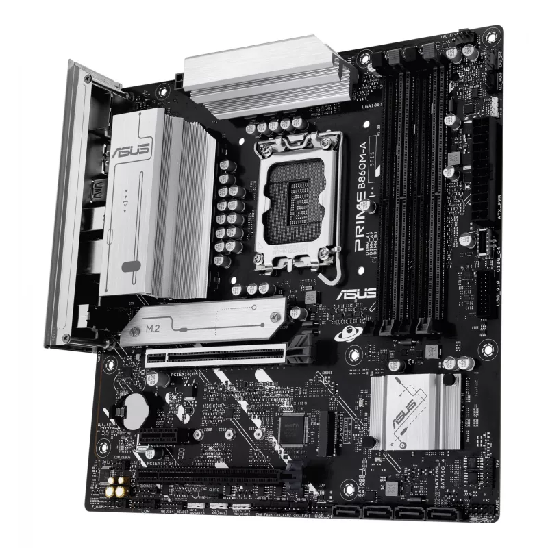 Emaplaat ASUS PRIME B860M-A-CSM — Intel B860, LGA 1851, mikro-ATX, DDR5, 4 DIMM-i, 256 GB, 2,5 Gb Ethernet, 4x SATA III, M.2, 1x PCIe x16
