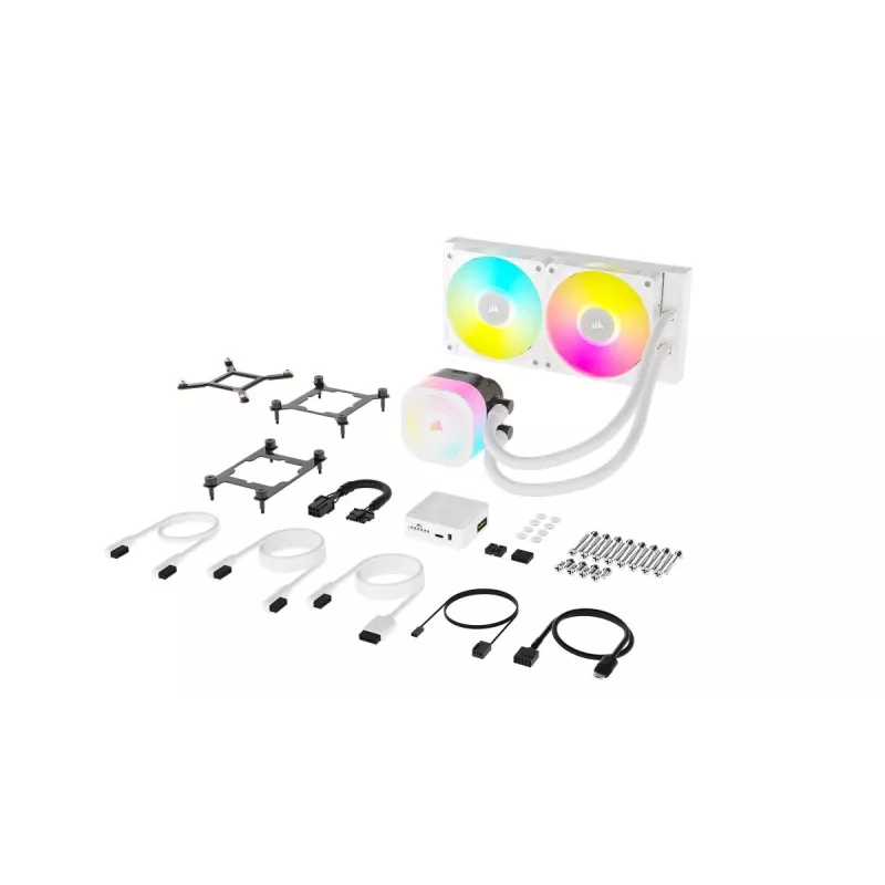 CORSAIR protsessori jahuti - Icue Link Titan 240 Rx RGB Aio vedelikjahuti - valge