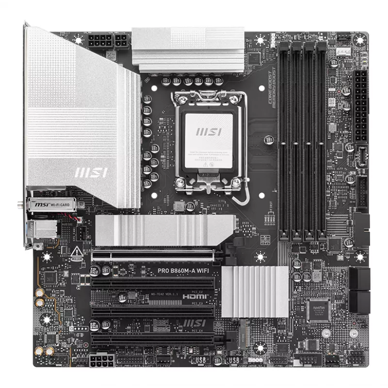 MSI PRO B860M-A WIFI emaplaat Intel B860 LGA 1851 (Socket V1) micro ATX