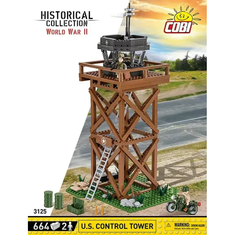 Ehitusmänguasjade komplekt Cobi Blocks Control Tower 664 osa mudel COBI-3125