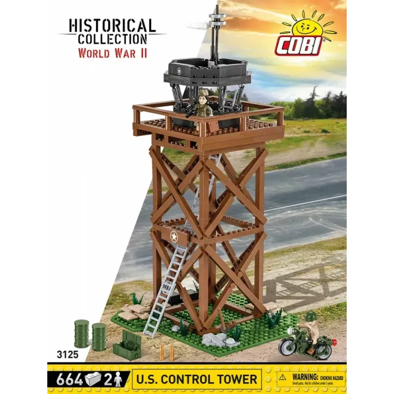 Ehitusmänguasjade komplekt Cobi Blocks Control Tower 664 osa mudel COBI-3125