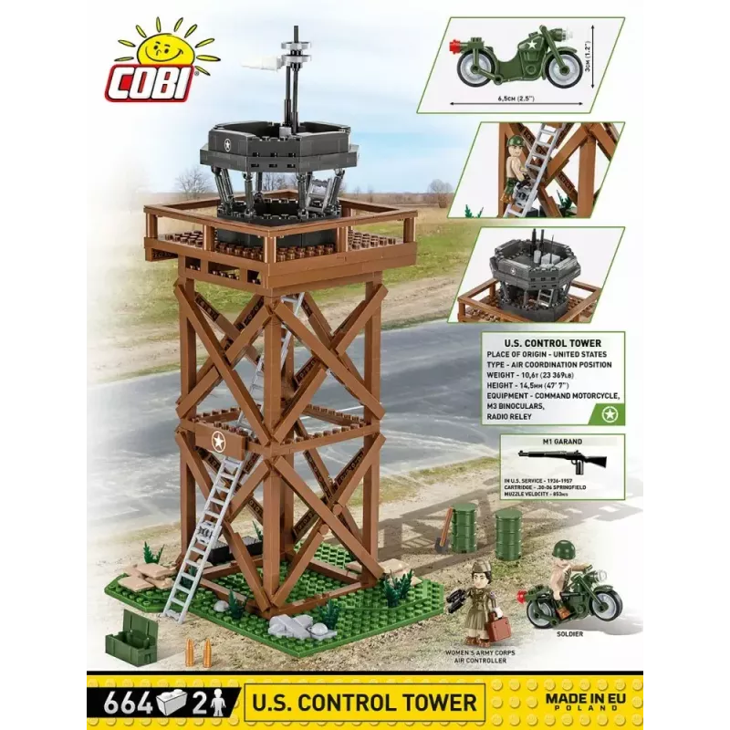 Ehitusmänguasjade komplekt Cobi Blocks Control Tower 664 osa mudel COBI-3125