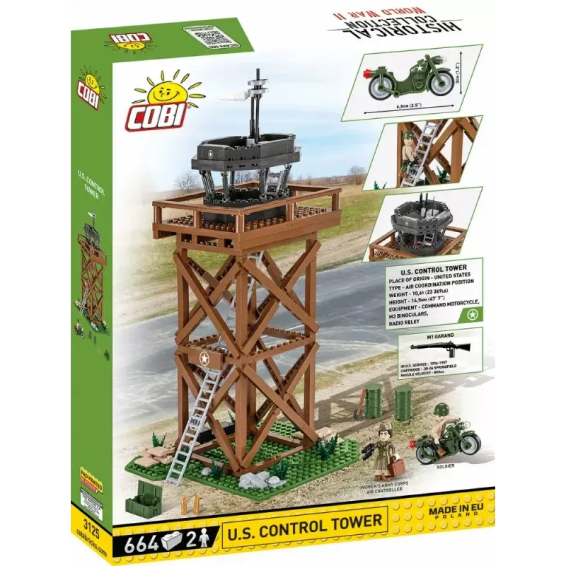 Ehitusmänguasjade komplekt Cobi Blocks Control Tower 664 osa mudel COBI-3125