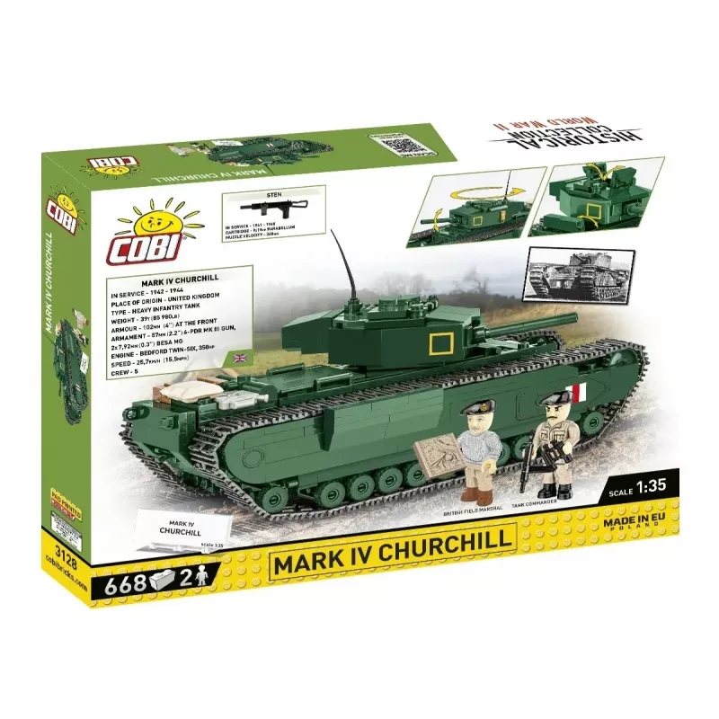Cobi Blocks Mark IV Churchill ehituskomplekt, 668 osa (COBI-3128)