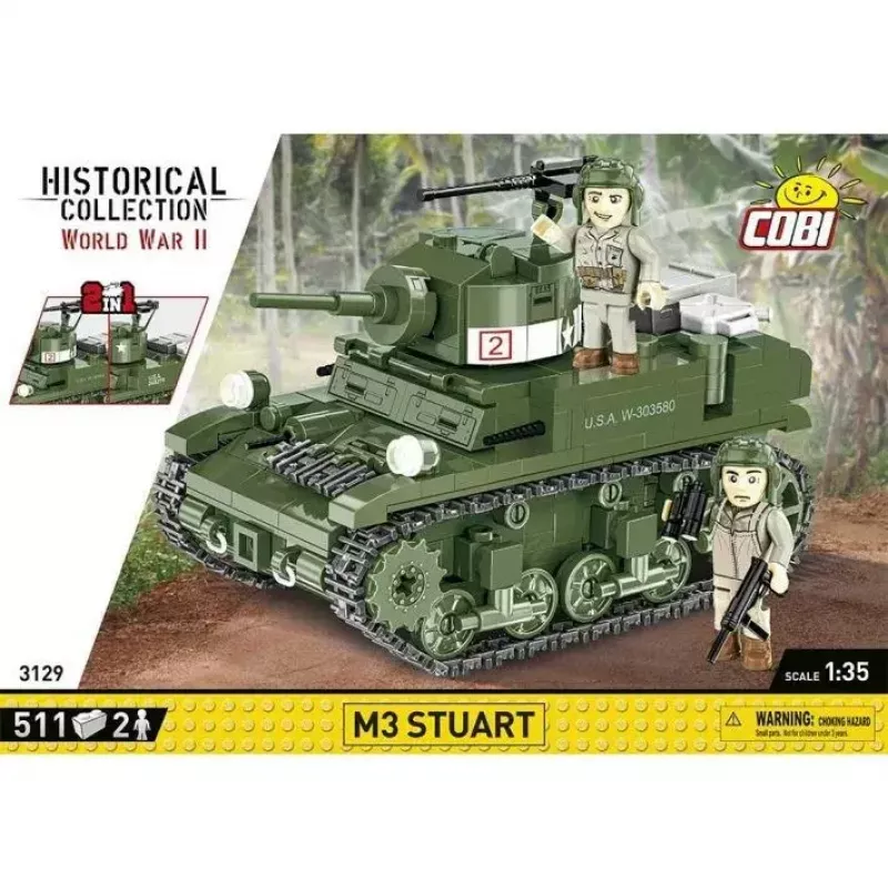 Ehitusklotside komplekt Cobi Blocks M3 Stuart, 511 tk, ühildub teiste kaubamärkidega