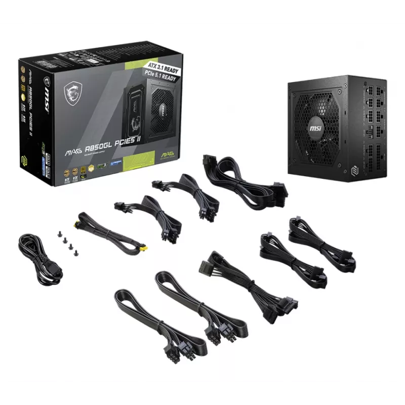 MSI MAG A850GL PCIE5 II toiteplokk 850 W 20+4 pin ATX ATX must