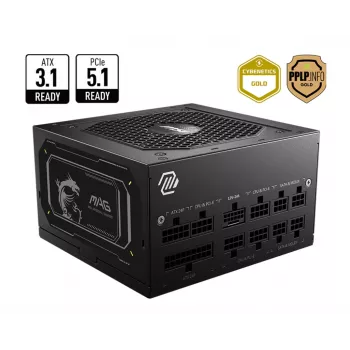 MSI MAG A850GL PCIE5 II toiteplokk 850 W 20+4 pin ATX ATX must