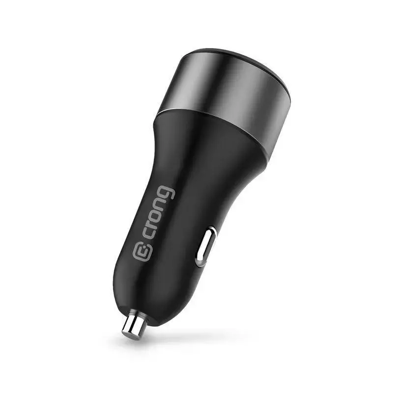 Auto laadija Crong CRG-PWRC-USBC63-BLK Kiirlaadimine Nutitelefon Nutikell