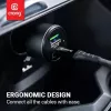 Auto laadija Crong CRG-PWRC-USBC63-BLK Kiirlaadimine Nutitelefon Nutikell