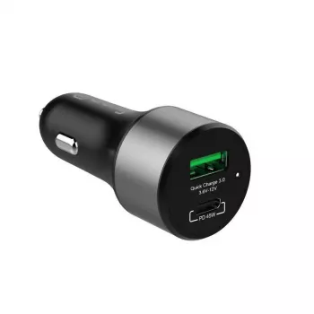 Auto laadija Crong CRG-PWRC-USBC63-BLK Kiirlaadimine Nutitelefon Nutikell