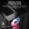 PC case CORSAIR FRAME 4000D RS ARGB Midi Tower Must — ATX/Micro-ATX/Mini-ITX, karastatud klaas, ARGB ventilaatorid, kuni 370 mm GPU