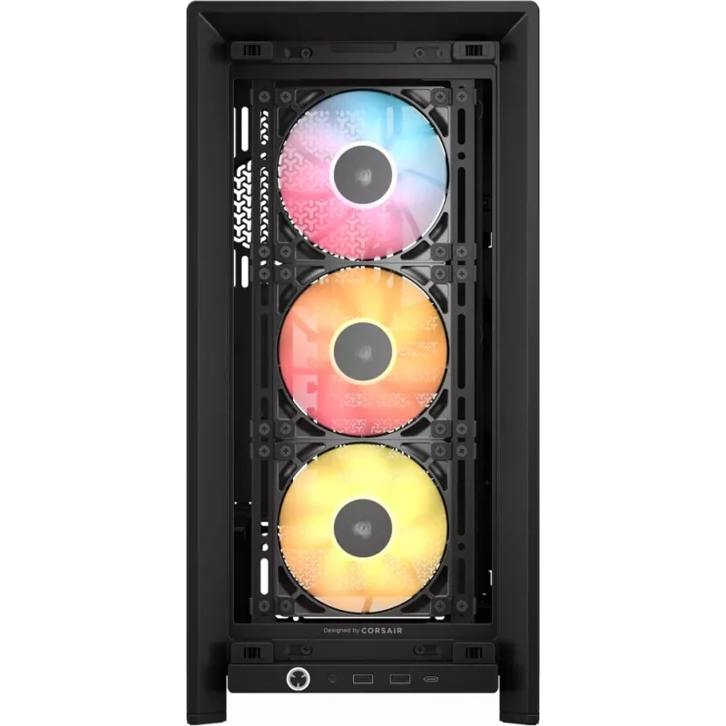 PC case CORSAIR FRAME 4000D RS ARGB Midi Tower Must — ATX/Micro-ATX/Mini-ITX, karastatud klaas, ARGB ventilaatorid, kuni 370 mm GPU