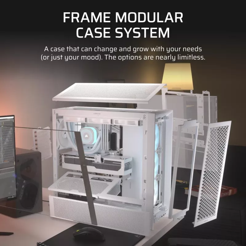 CORSAIR Mid-tower - Geh Midi Frame 4000d Rs ArGB Valge