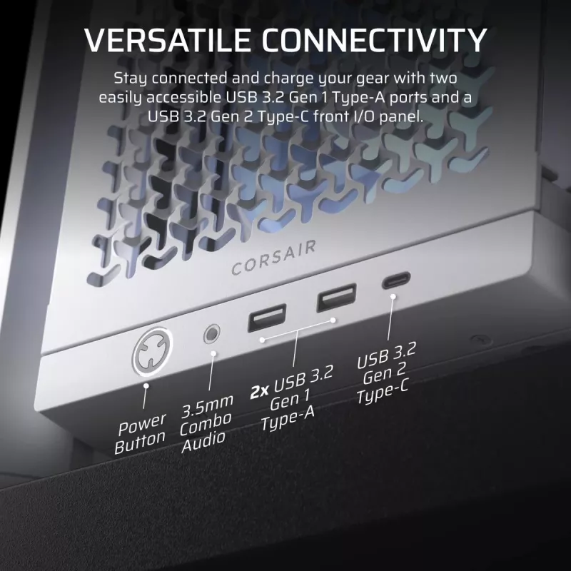 CORSAIR Mid-tower - Geh Midi Frame 4000d Rs ArGB Valge