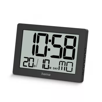 Digitaalne kell Hama 00222230 Ristkülik Must Seina-/lauale Paigaldatav Patareitoitel