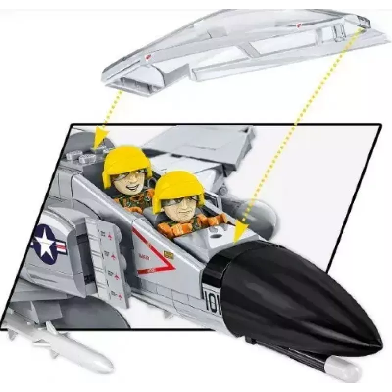 Cobi Blocks Armed Force F-4 Phantom II mudel 703 osast koosnev ehituskomplekt