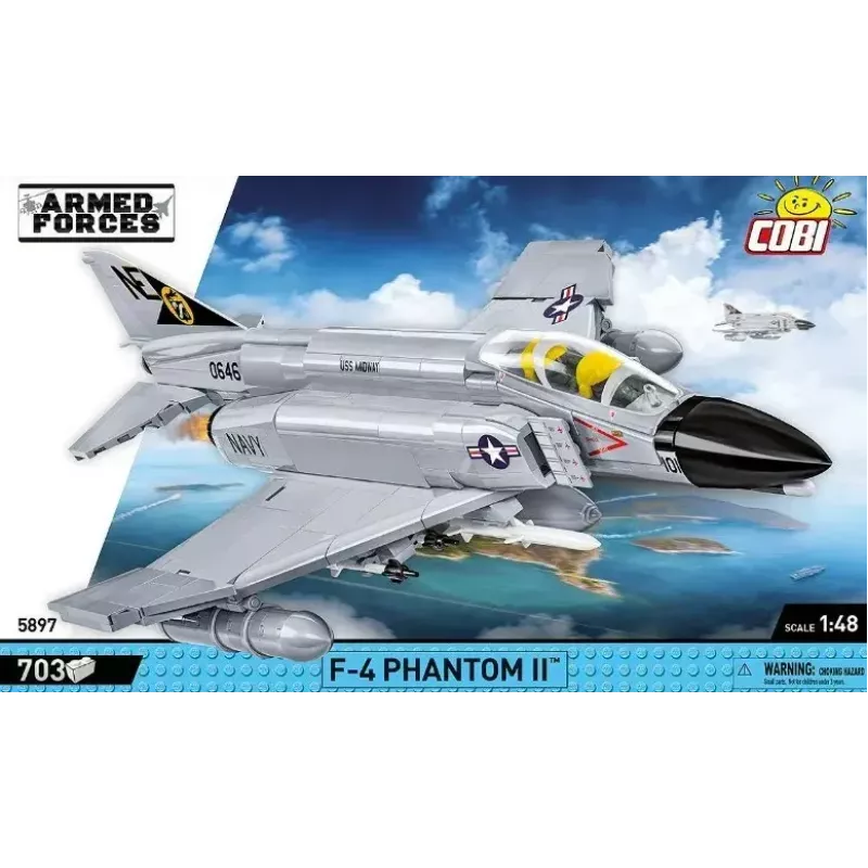 Cobi Blocks Armed Force F-4 Phantom II mudel 703 osast koosnev ehituskomplekt
