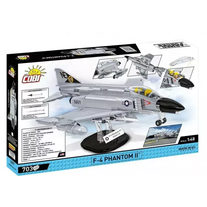 Cobi Blocks Armed Force F-4 Phantom II mudel 703 osast koosnev ehituskomplekt
