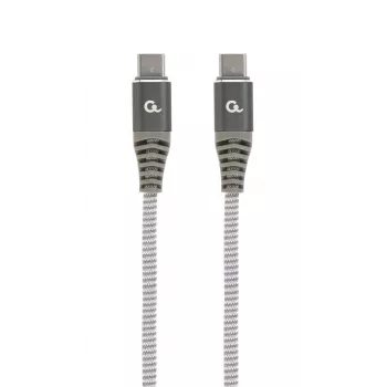 GEMBIRD Premium 100W USB-C toiteedastus (PD) laadimis- ja andmekaabel, 1,5 m - Hall