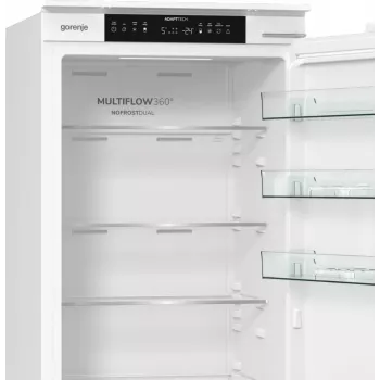 Gorenje Külmik-sügavkülmik NRKI519E41 BK070, 284 L, SN-N, 6 kg/24h, E, värske tsooni sektsioon, Valge