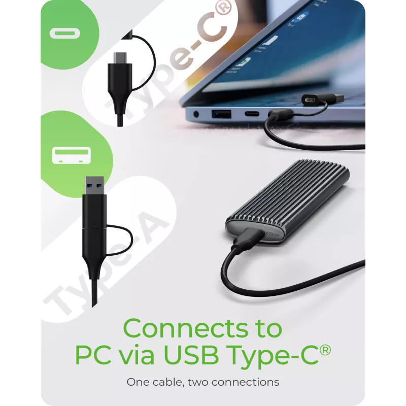 ICY BOX IB-1808MCT-CU31 SSD korpus Must M.2